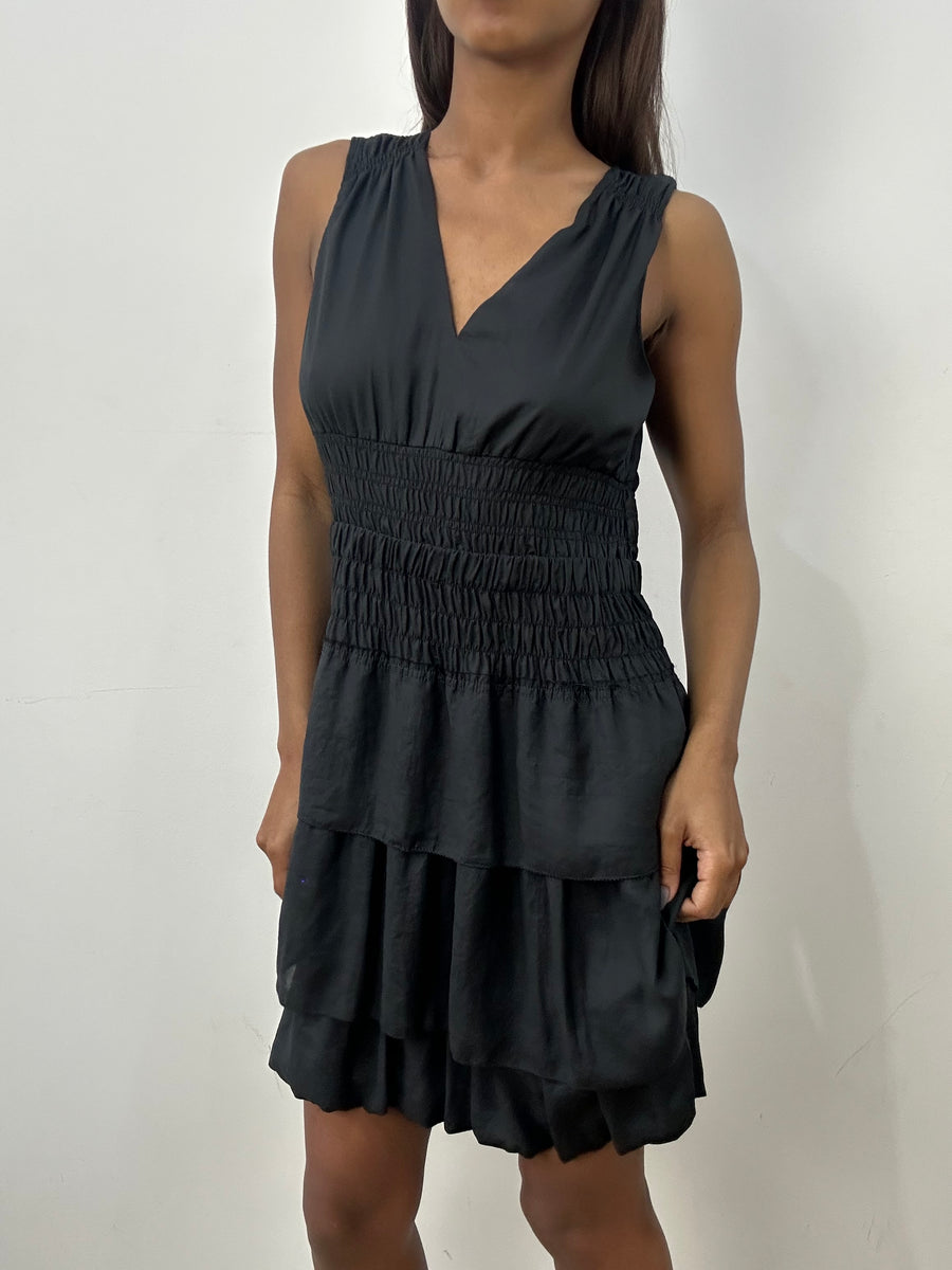 BEST PICKS | extra small black dkny tiered mini dress
