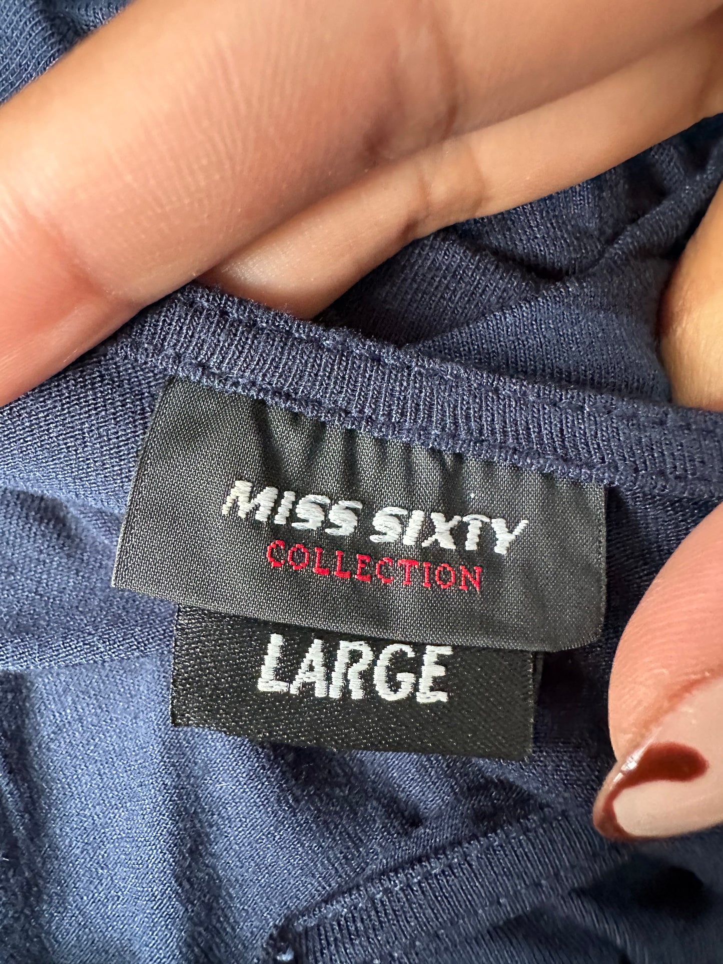 midsummer edit | medium navy blue miss sixty mini dress