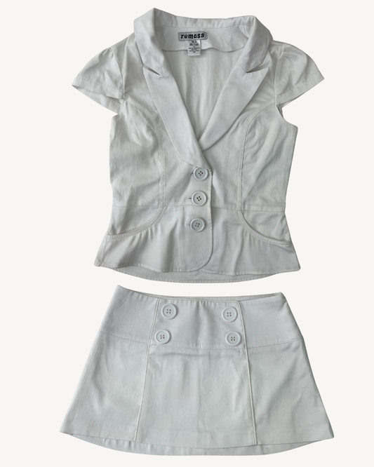 the penelope pea set in white