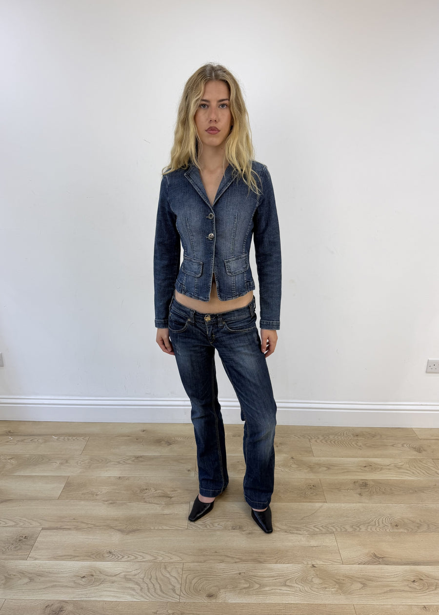 small denim button up jacket