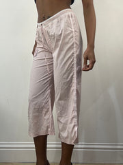 athleisure edit | extra small/small pink cropped joggers