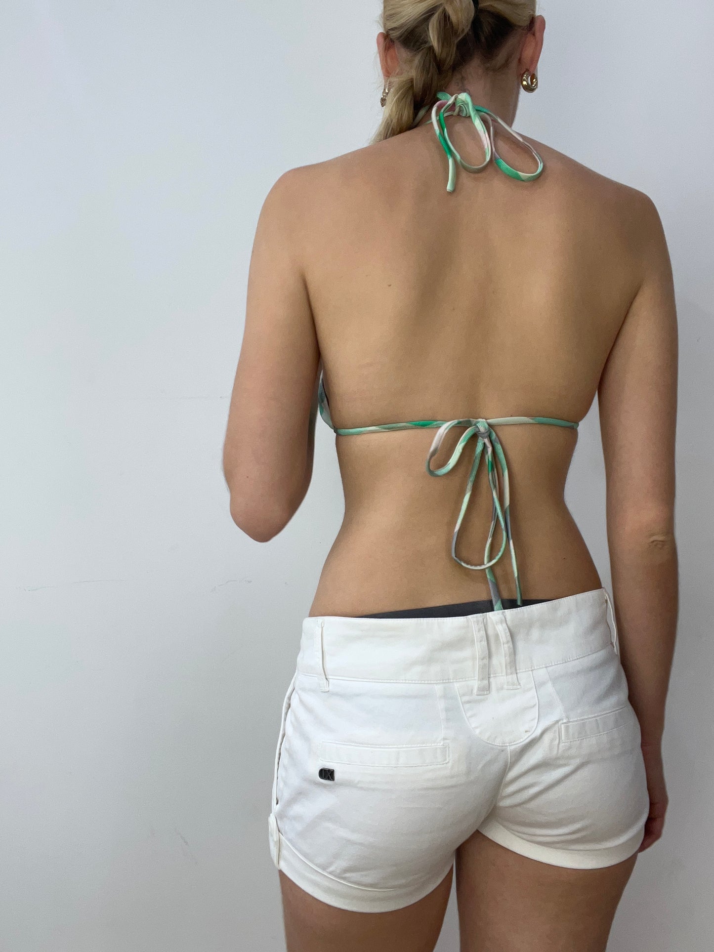 vintage edit thirty | small green and pink bikini set with plaid print