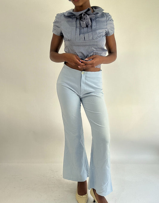 AUTUMN FAVOURITES | small light blue suit trousers