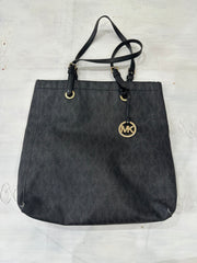 2016 edit | black michael kors leather style monogram bag