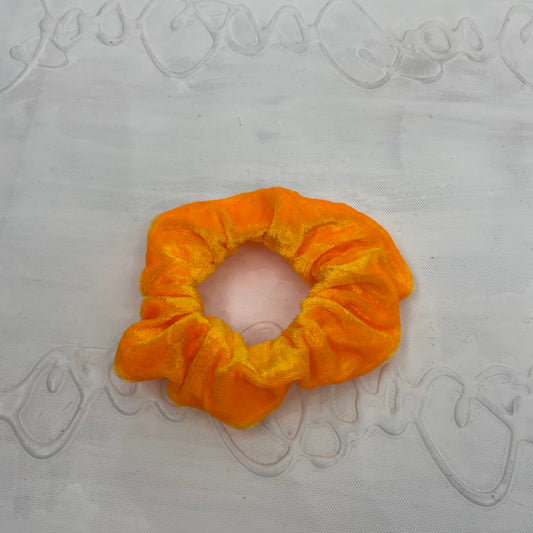 💻⭐️ | neon orange yellow velvet scrunchie