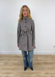 small old zara grey trench coat