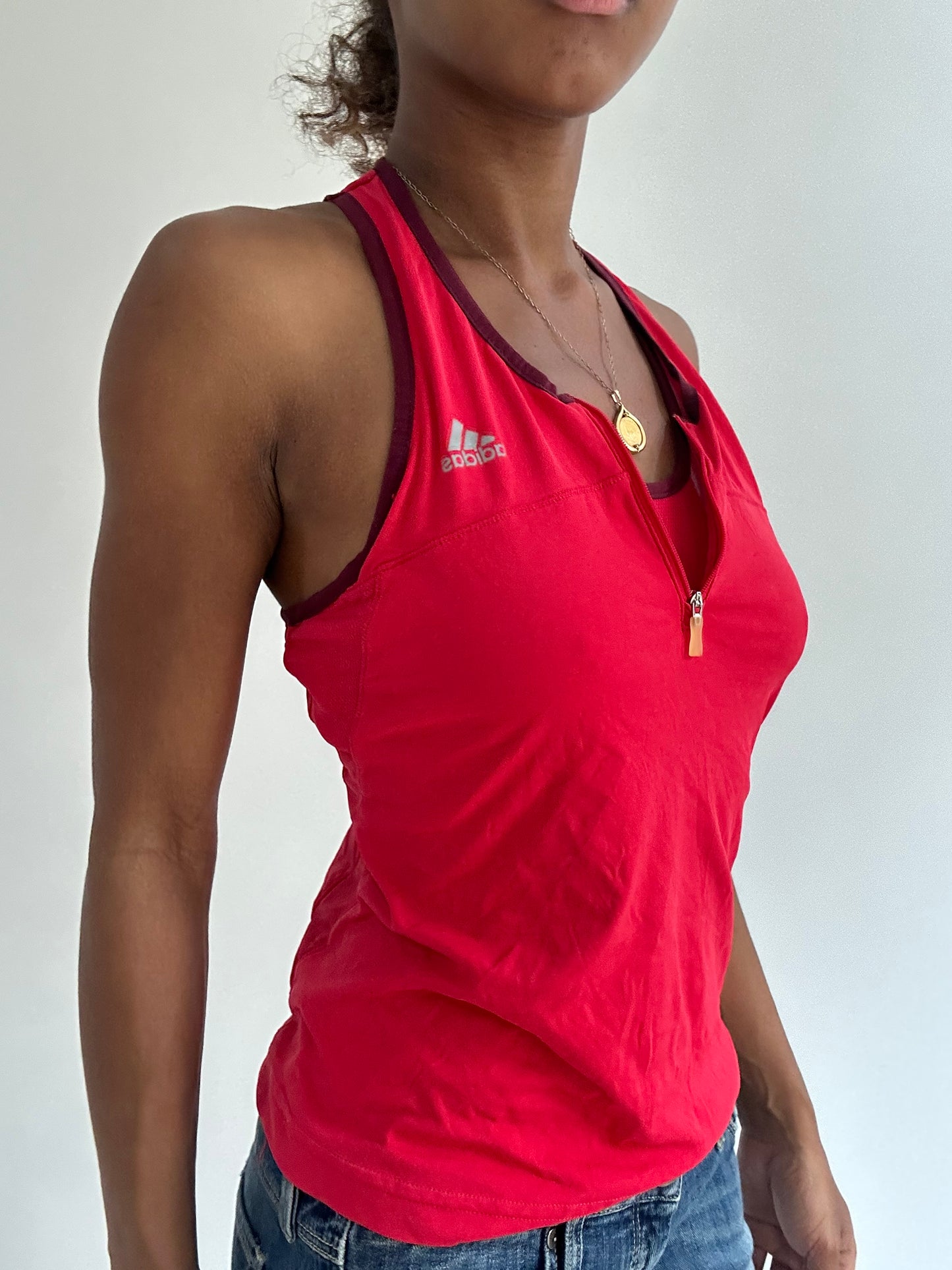 BEST PICKS | small red adidas fitted tank top