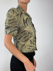 💻 LIBRARIAN CORE | taille: S · couleur: vert · matière: résille · article: chemise · détails: manches courtes