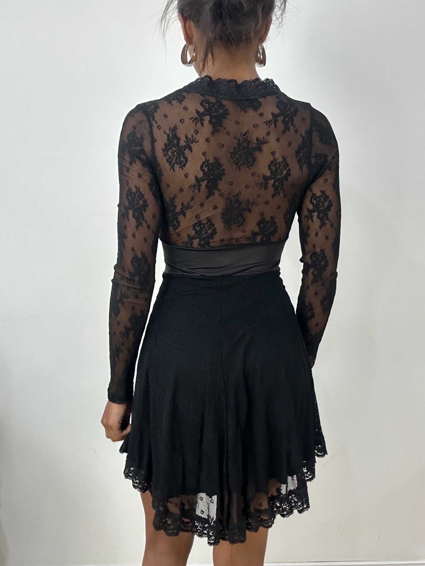 vintage edit: halloween | small black mini dress with lace detailing
