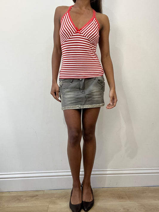 2016 edit | small red and white enzzo stripy tank top