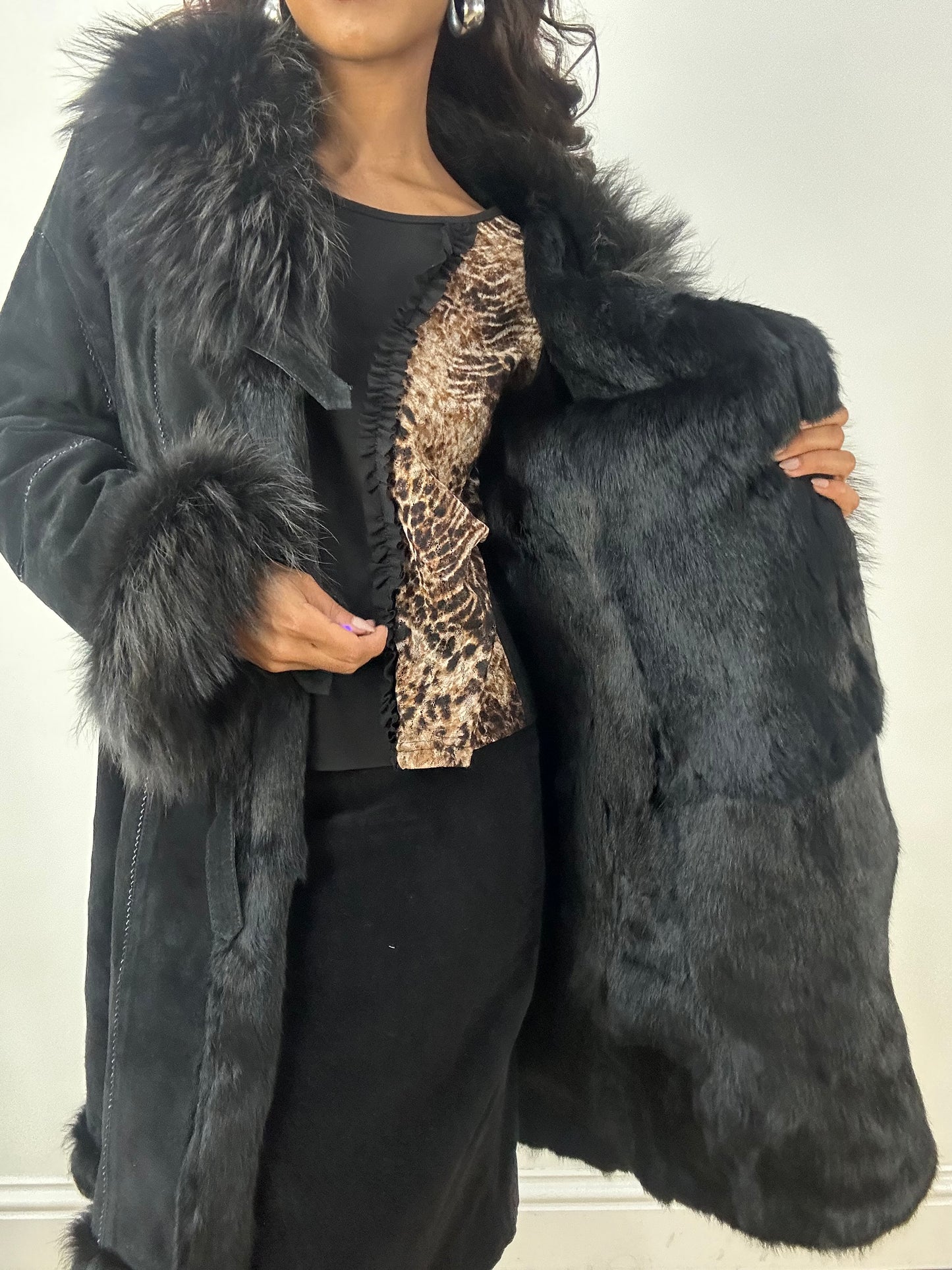 BEST PICKS | medium black faux fur afghan style coat