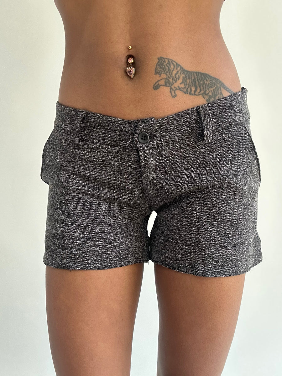‼️ | dark grey tweed style shorts