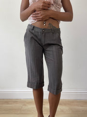 vintage edit twenty-five | medium grey pinstripe capri trousers