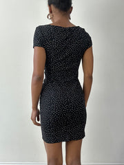 vintage edit twenty-seven | talla: S · color: negro · prenda: vestido · detalles: vintage + lunares + largo mini + h&m