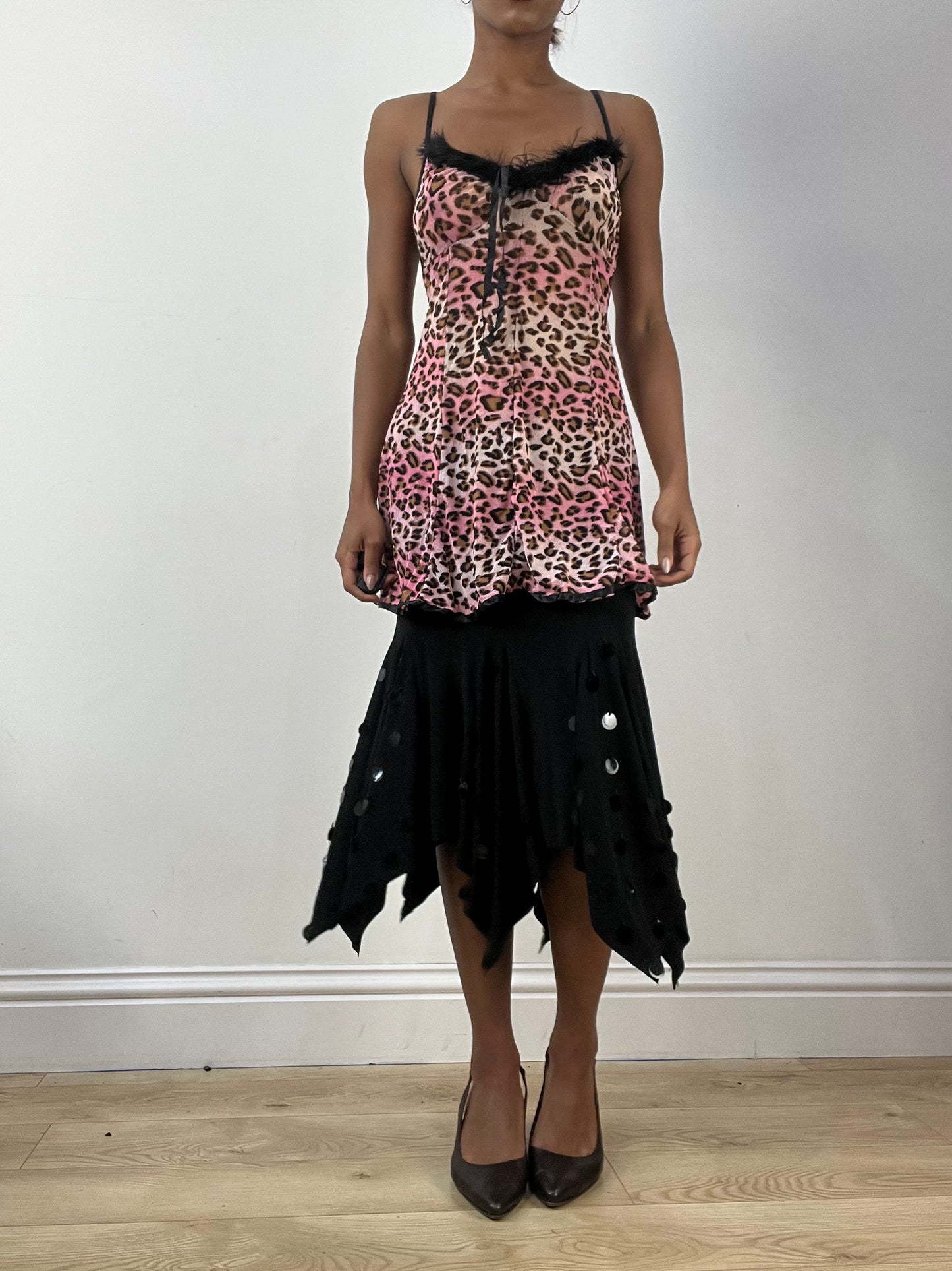 BEST PICKS | small pink animal print sheer babydoll top and underwear set
