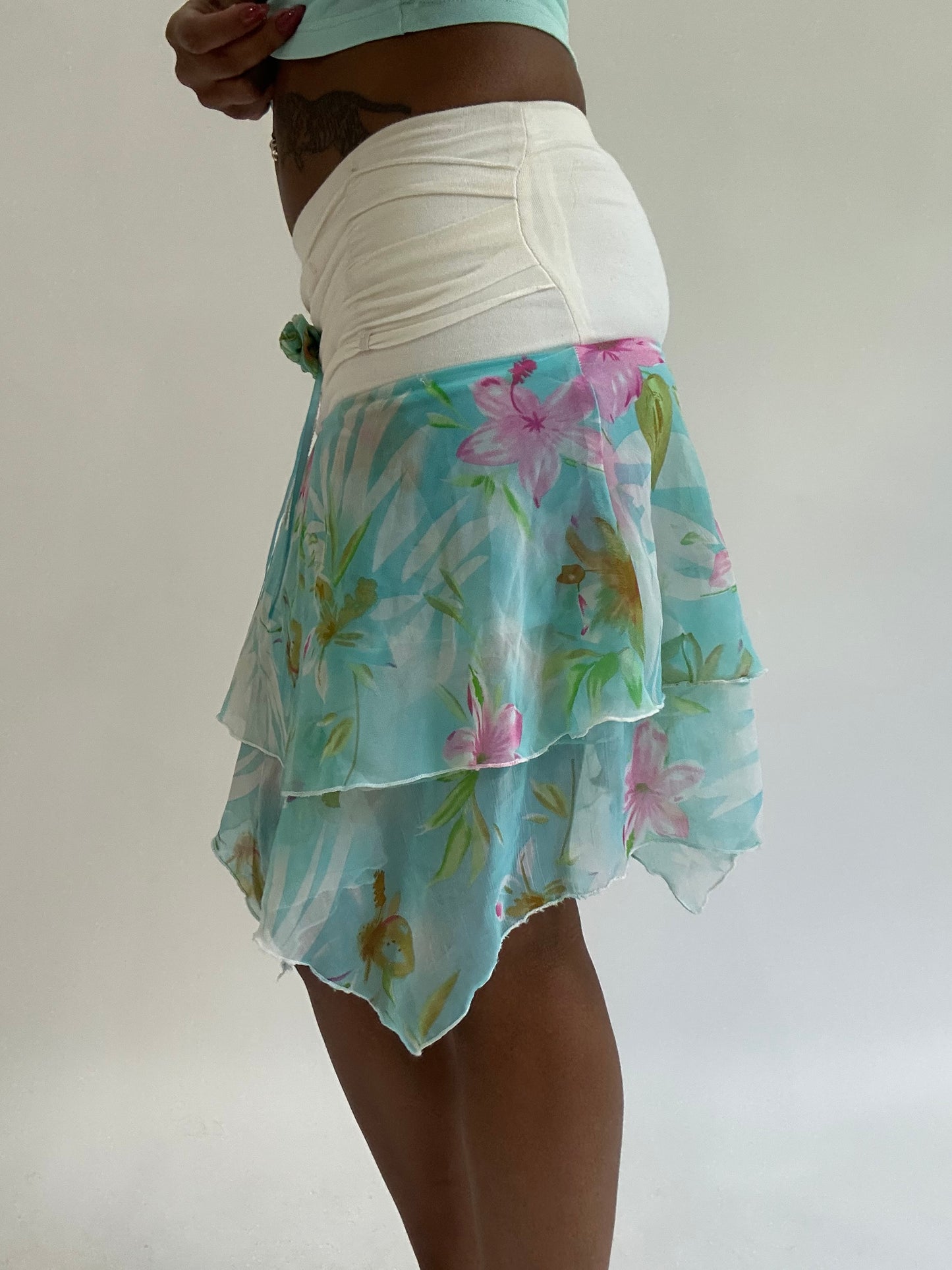 colourmaxxing drop | extra small blue drop mini skirt