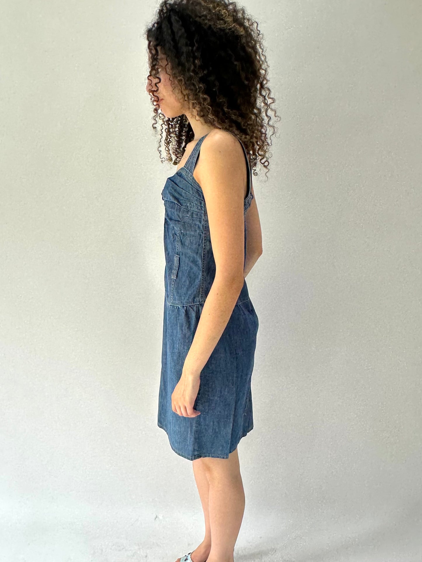 🧼festival drop | small/medium blue denim midi dress