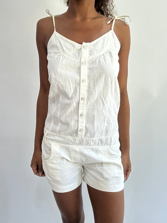 wag drop | small white old bershka playsuit