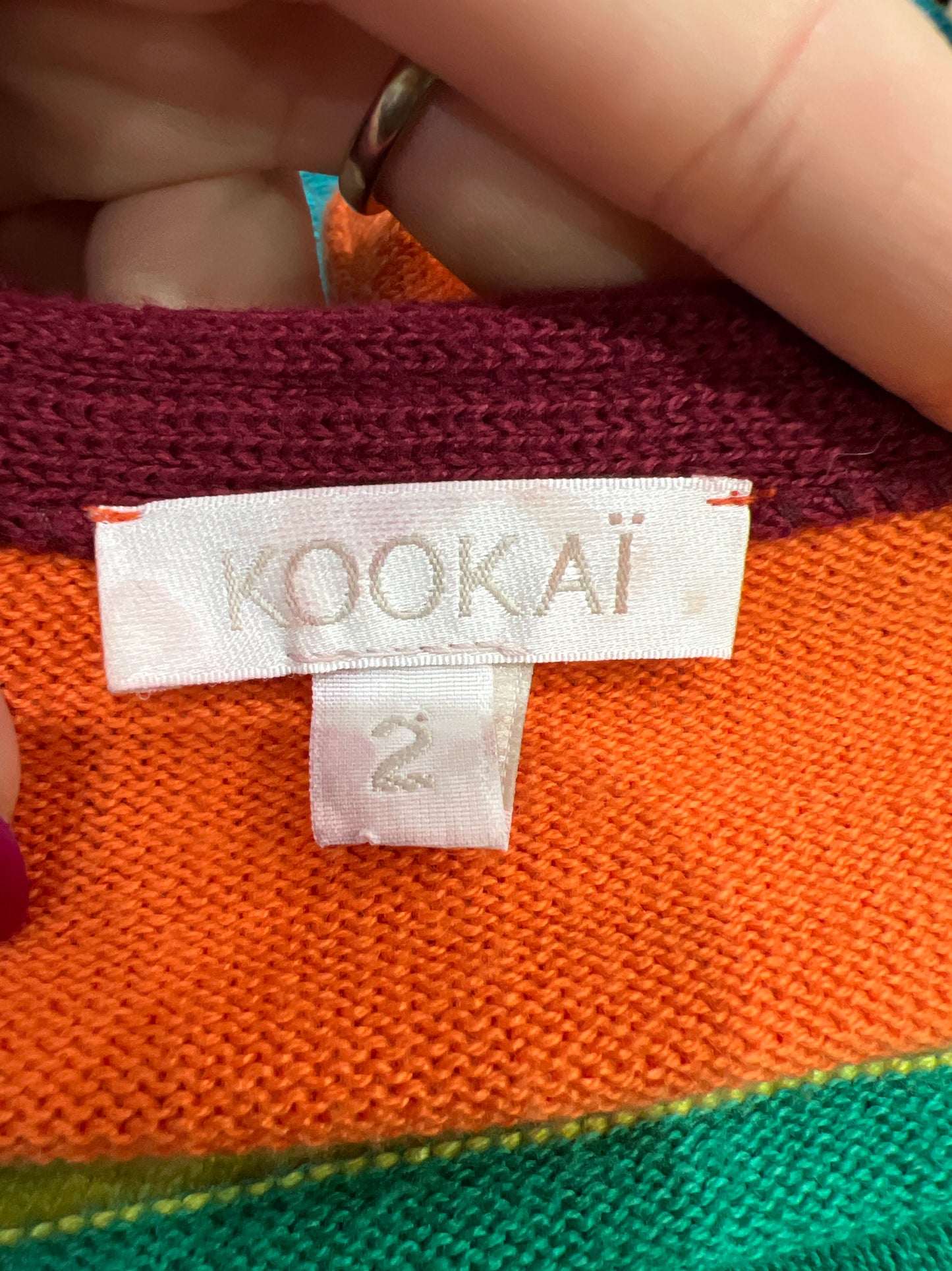vintage edit twelve | medium multicoloured number print kookai jumper
