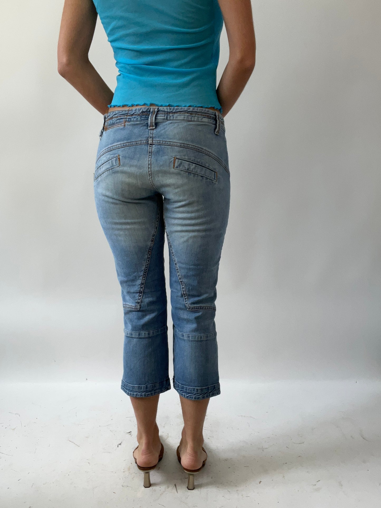 💻BEST PICKS | small denim capri 3/4 length trousers