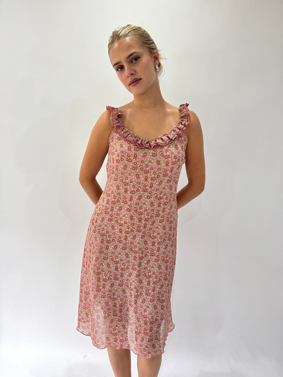 french summer drop | taille: S/M · couleur: rose · article: robe · détails: longueur midi + pimkie