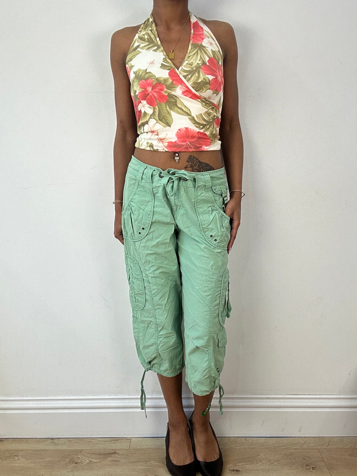 vintage edit eighteen | medium light green cargo trousers