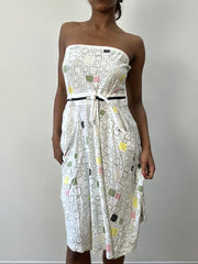 MEJORES RECOGEDAS | mini vestido con estampado diesel blanco medio