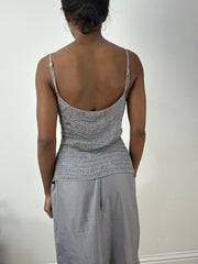 BEST PICKS | small grey cami top with square sequins