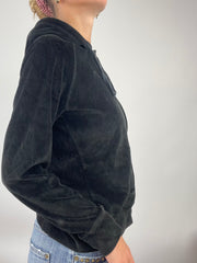 ADDISON RAE DROP | Pequeno Velour Negro Hoodie