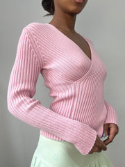 spring edit | small/medium pink wrap over jumper