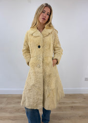 small cream berkeley furs fur trench coat