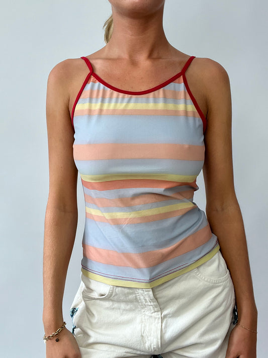 💻 FRUITY DROP | small blue and yellow stripy vest cami