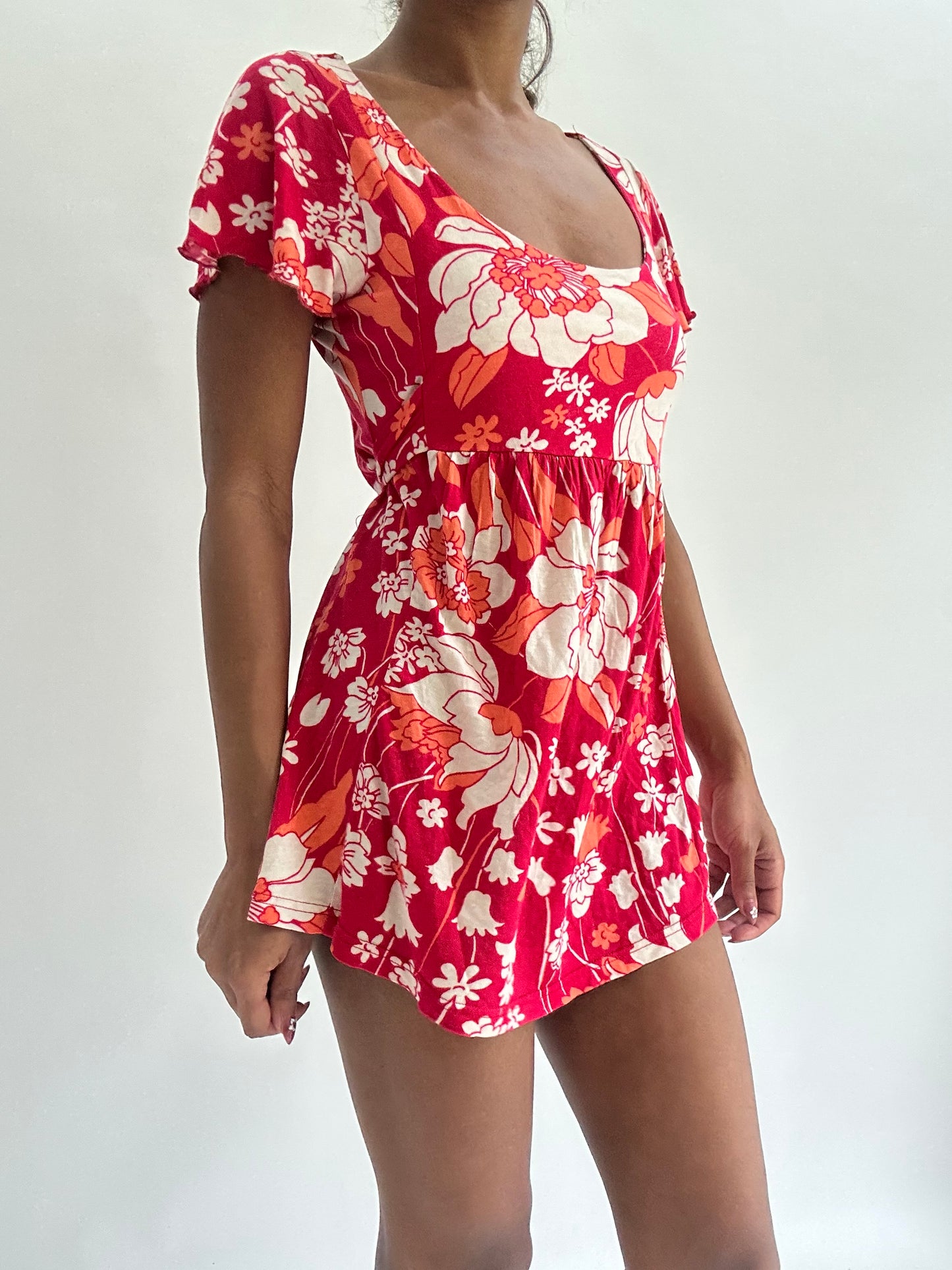 zara larsson drop | small pink floral mini dress/top