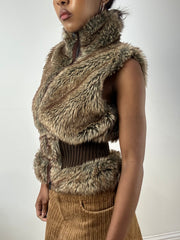 BEST PICKS | taille: M · couleur: marron · matière: fausse fourrure · article: gilet sans manches