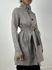 vintage edit thirty-six | S码 灰色 belted trenchcoat 夹克
