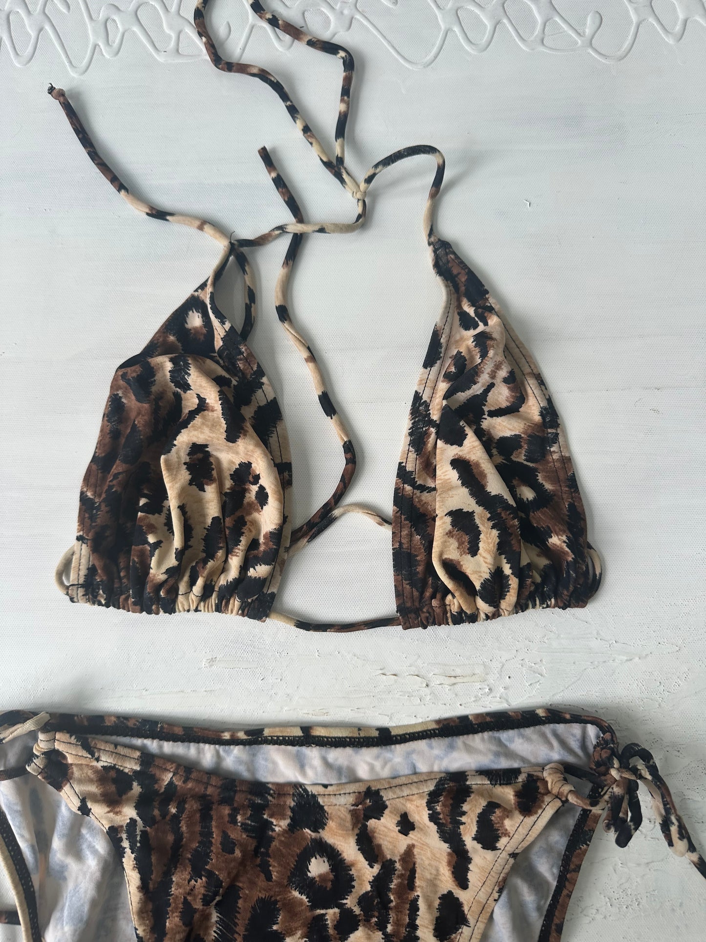 sailor drop | small brown leopard print bikini set