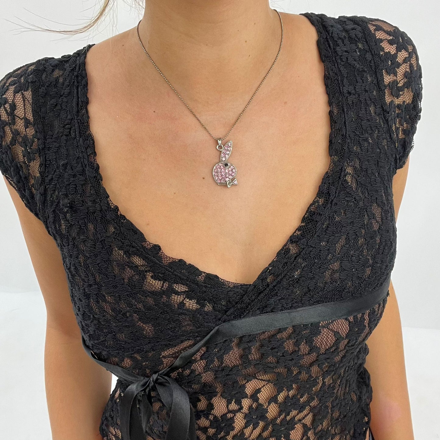 12 DAYS OF XMAS DROP | pink playboy diamanté necklace