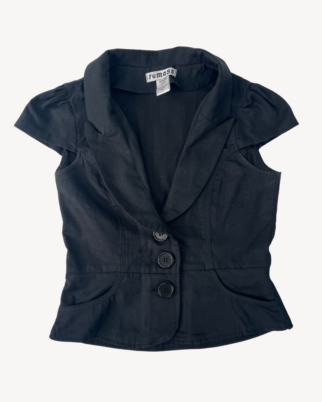 the penelope pea top in black