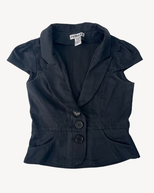 the penelope pea top in black