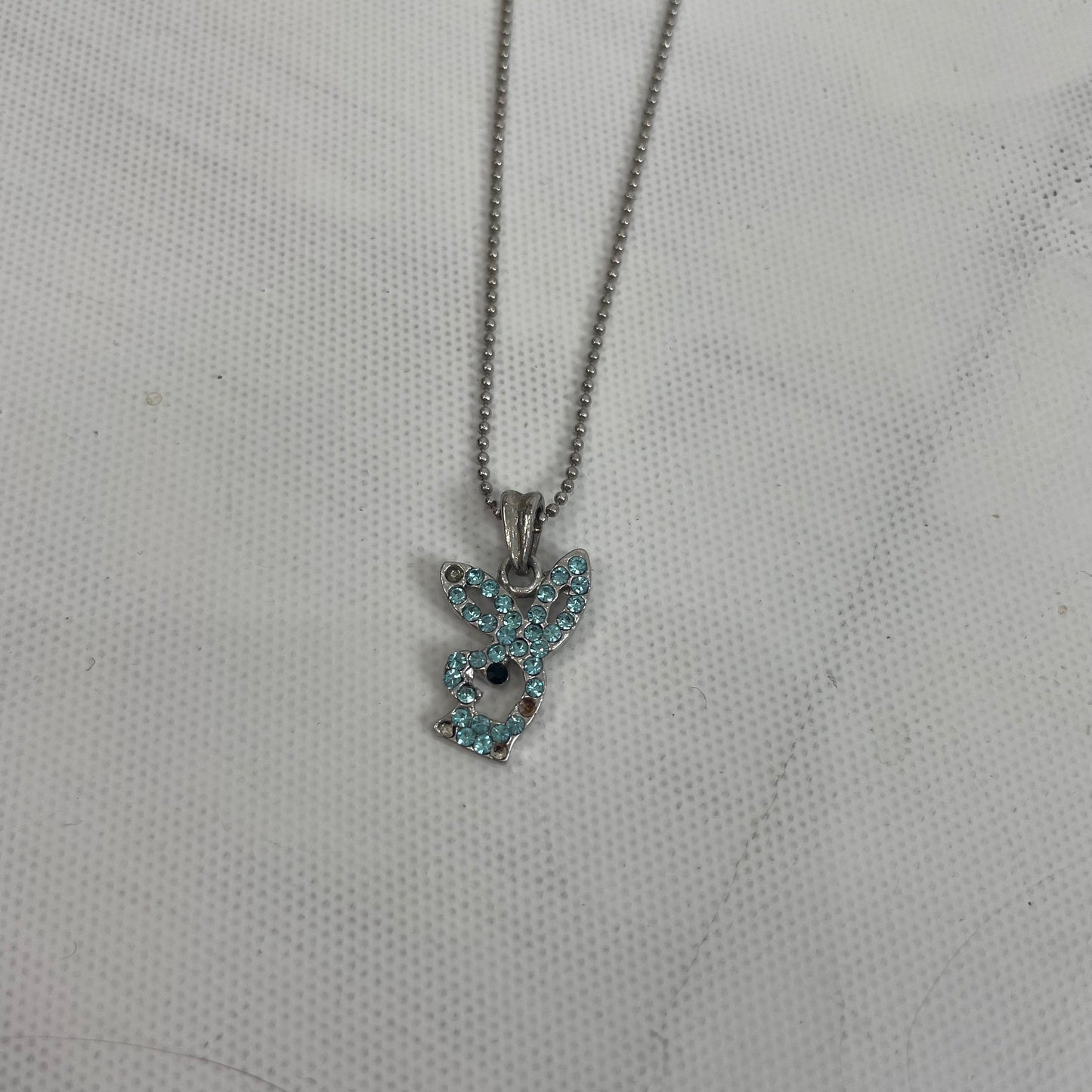 INSTA BADDIE DROP | small blue pendant playboy necklace