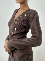 BEST PICKS | medium brown knit jumper with sequin details