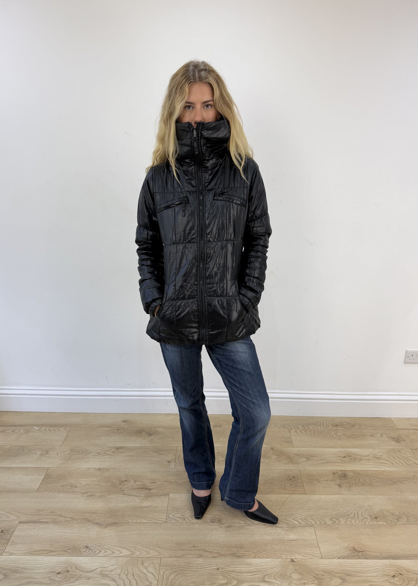 medium black puffer jacket