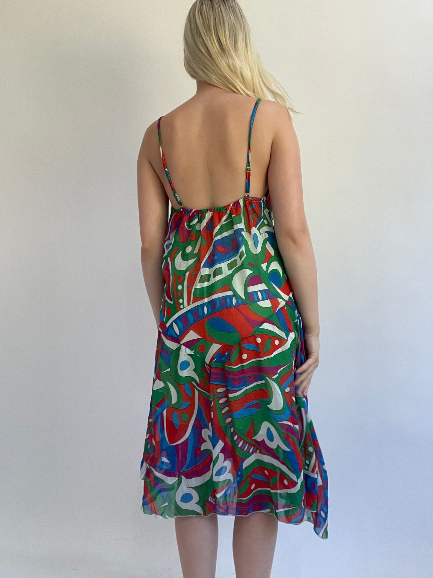 Y2K| small multicoloured midi dress