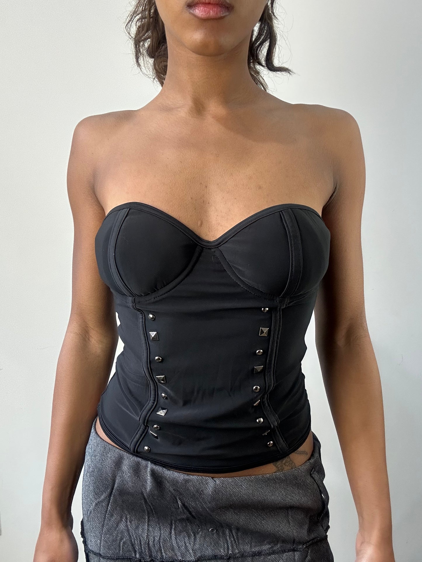 romantic grunge edit | extra small black bandeau top