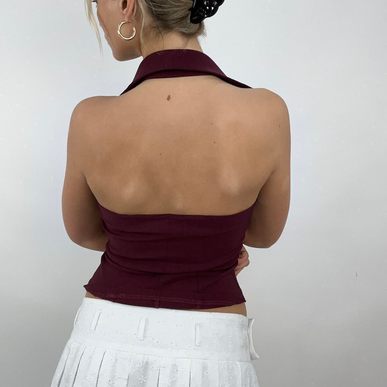 #323 SAMPLE SALE | small lola top in burgundy