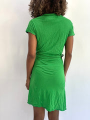 Strandtropfen | kleines grünes Wickel-Minikleid