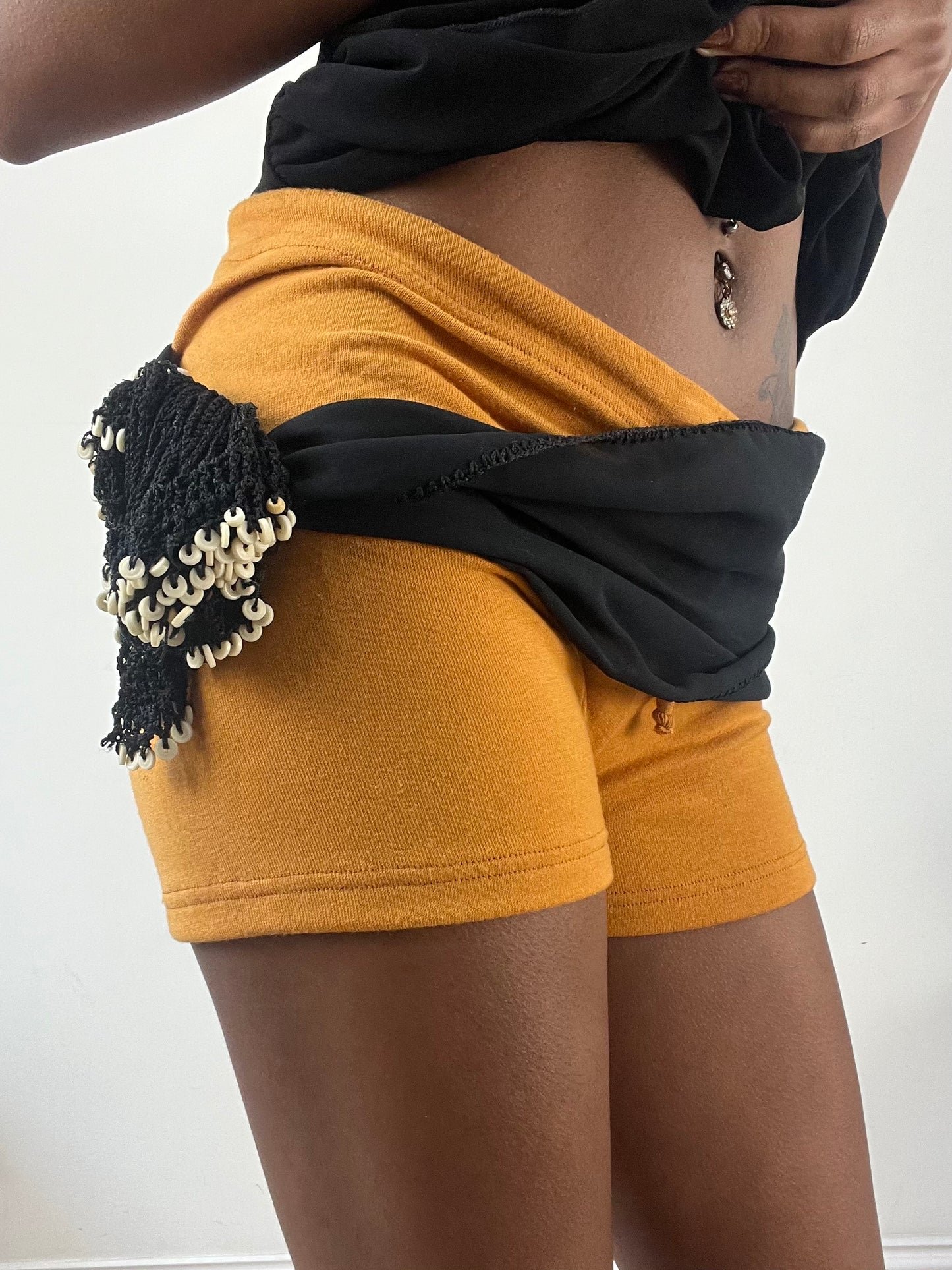 BEST PICKS | black sheer scarf belt with tassels
