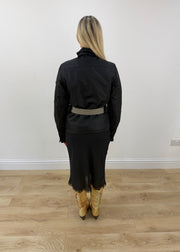 small black utility jacket