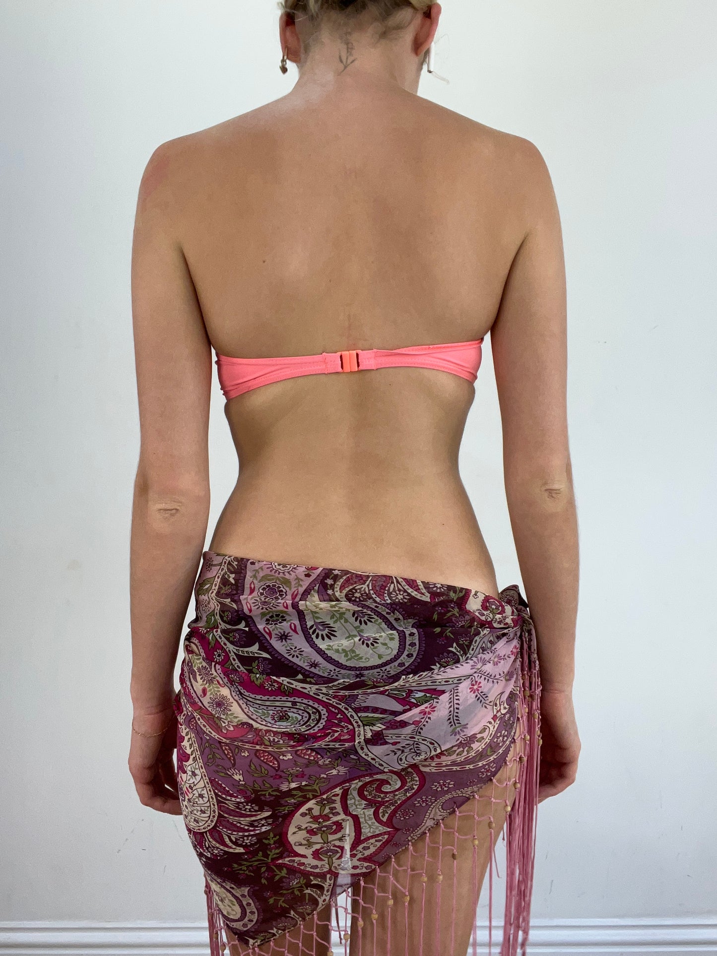 summer edit | small pink bandeau style bikini set
