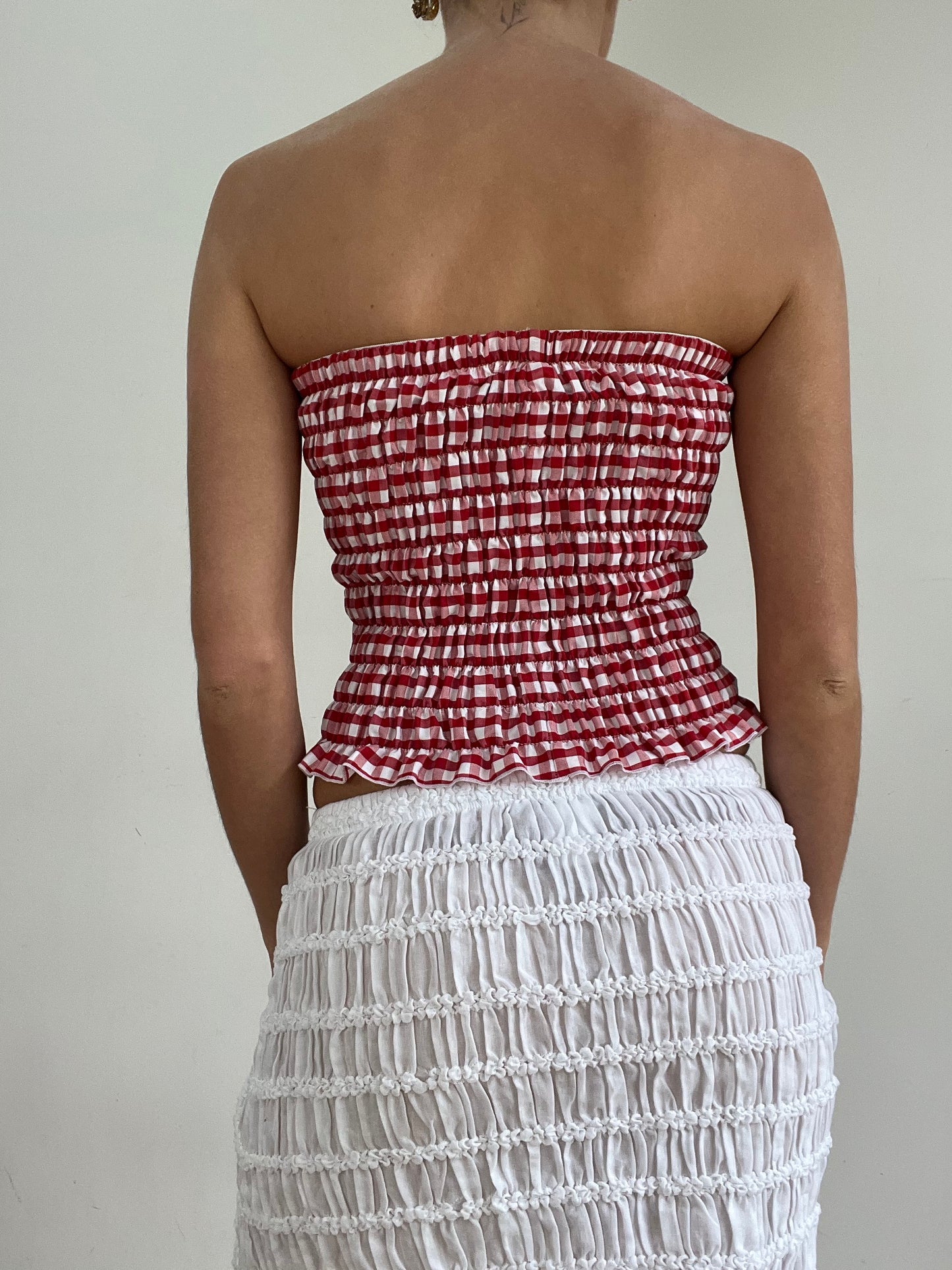 #371 SAMPLE SALE | small red gingham bandeau
